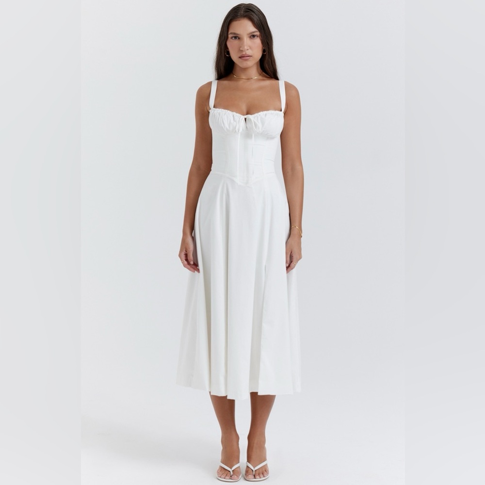 House of CB Carmen - White Bustier Sundress (Regular Cup Size)